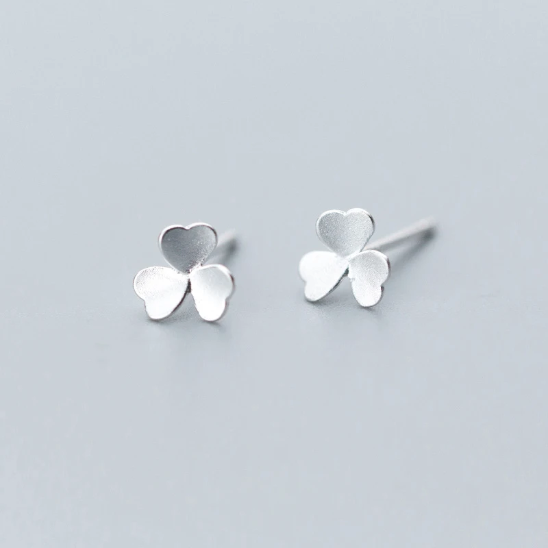 

925 Sterling Silver Trefoil Stud Earring For Women And Girls Gift Jewelry