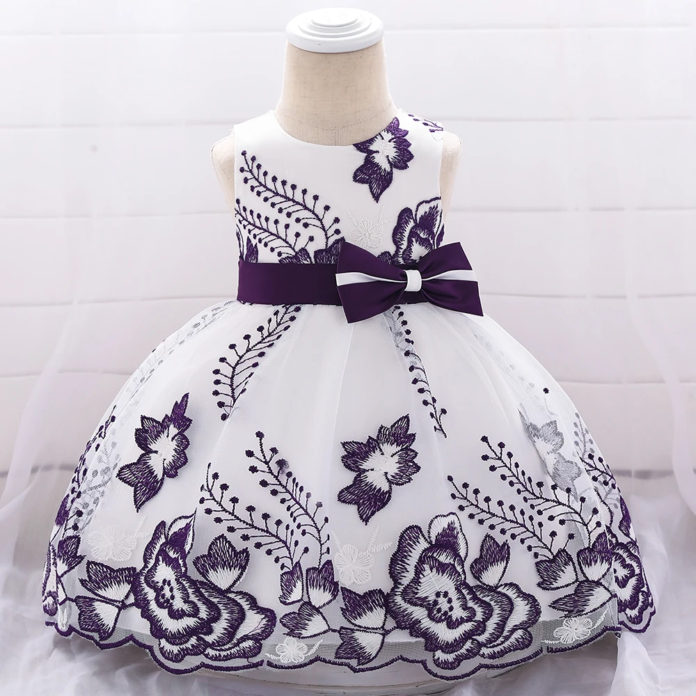 

New Fashion Flower Girl Flocks Design Birthday Wedding Princess Toddler Girls Party Dress L1907XZ