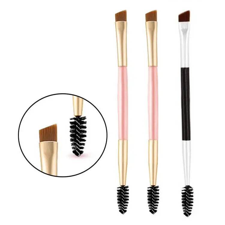 

Cheap Pink Dual Ended Private Label Eyebrow Brush Eyebrow Makeup Brush, Black,pink, wooden color