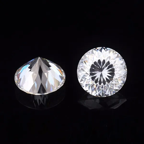 

Portuguese cut round shape super white moissanite for wedding bang