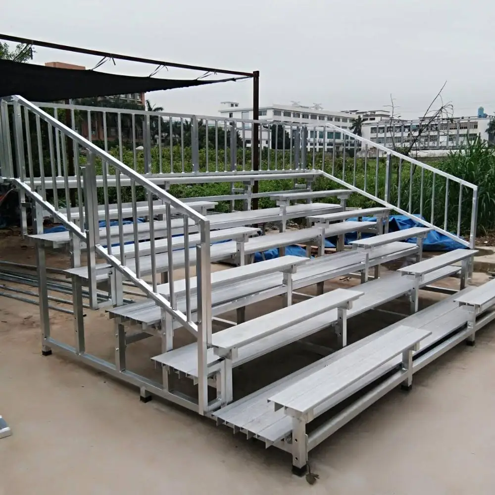 

Outdoor movable grandstands assemble layer bleachers, Silver or oem