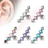 316L Surgical Steel Gem Tragus Cartilage Piercing Stud Ear Ring Body Jewellery