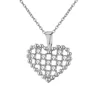 MW49 2019 Necklace S925 pure silver anti-allergy zircon hollow heart simple necklace female necklace Korean silver