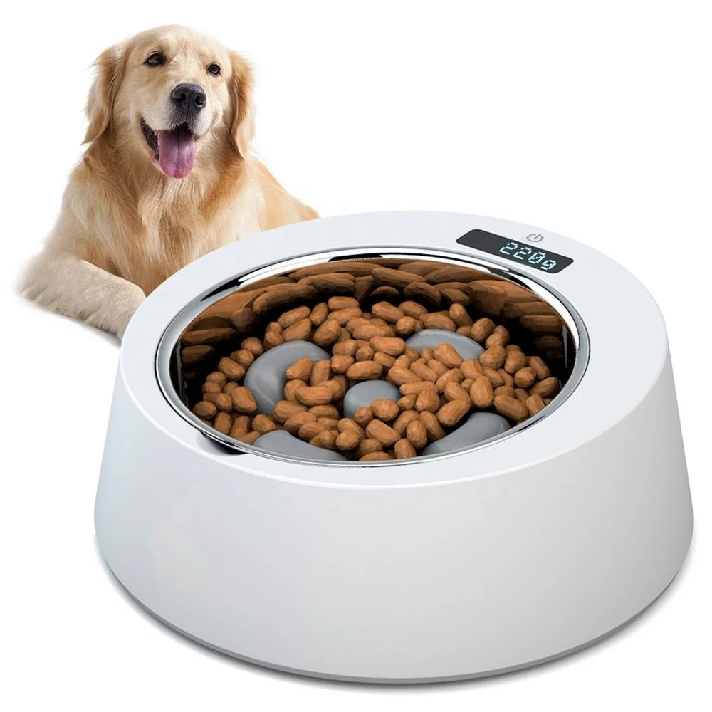 Newest Pet Products Luxury LCD Display Slow Feeder Non-toxic Digital Smart Pet Bowl