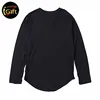 Mens clothing polo shirt with button 100 cotton Longline T Shirt