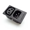 HF free samples ac power inlet industrial plug and socket 16a 3 pin ac socket plug 3 pin double socket