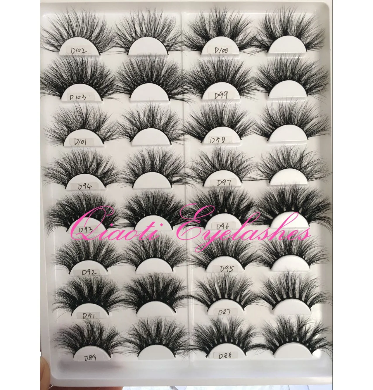 

5d dramatic 25mm long mink eyelashes, Black or as customer's request