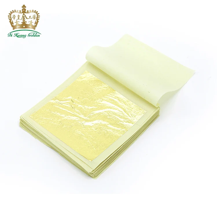 
9.33x9.33cm 24k pure edible gold foil sheets for cake decoration 