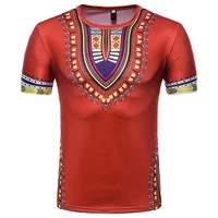 

Trendy New Design African Style Mens Printed T-Shirt Dashiki Men Shirt Casual Wear