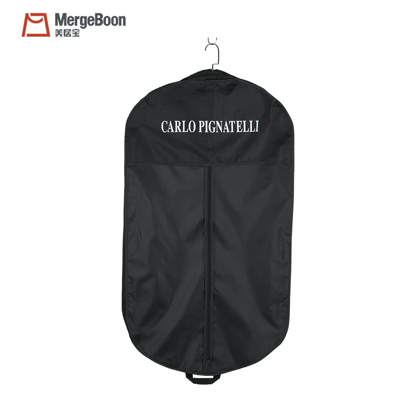 

Manufacturer custom suit travel clothes cover garment bags for storage, Black