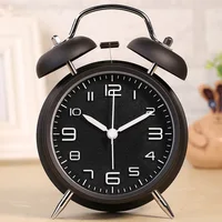 

4" Twin Bell Alarm Clock with Stereoscopic Dial, Backlight, Battery Operated Loud Alarm Clock
