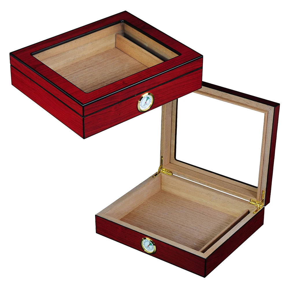 

Sonny Wooden Cigar Box Spanish Cedar Walnut Cherry Humidor with Glass Window