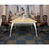 Modern steel leg modesty panel executive L shape table