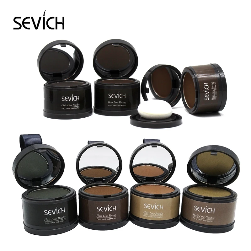 

OEM Customized Label thickening hair powder hairline shadow with puff, Black/dk brown./med brown7colors