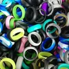 Unisex Fashion Custom Rubber Wedding Ring Silicone Mens Safe Durable Silicone Rubber Wedding Band Ring for Sportsman/Workers