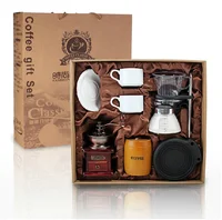 

Do DIY Nice Portable Coffee Gift Box V60 dripper set bean Grinding machine coffee & Tea Sets T015