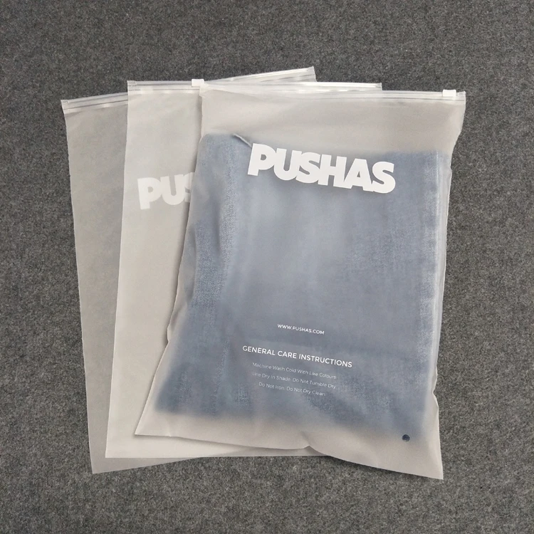 customized printed packaging pvc PE bag tshirt clothes packaging