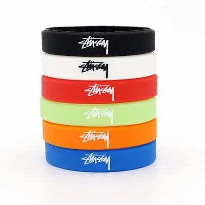 

Advertising LOGO Printed Promotional Customized Silicone Wristbands Bracelets, Any color can be customized