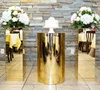 round golden metal event wedding decoration flower stand