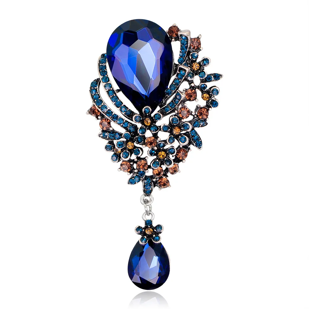 

Wedding Bridal Big Crystal Rhinestone Bouquet Brooch Pin for Women