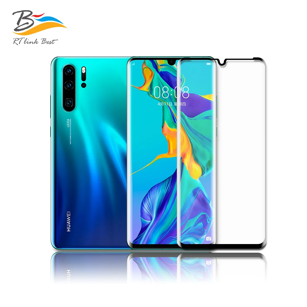 

Full glue 3D curved 10H hardness edge side glue for Huawei P30 PRO glass anti fingerprint protective film