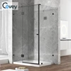 600mm 2 sided corner bath tempered glass shower cubicle custom made large frameless corner glass shower enclosures