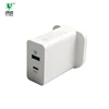 36W Dual Type-C USB Fast Charger Wall Plug USB Power Adapter