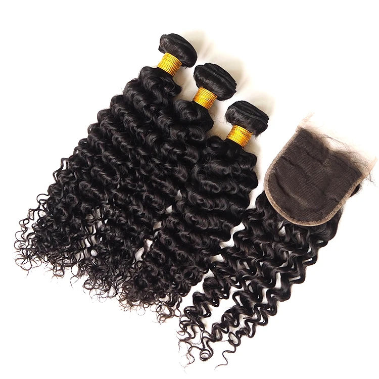 

Natural Hair Extension Brazilian 9A 10A Virgin Human Curly Hair Bundles, Natural black