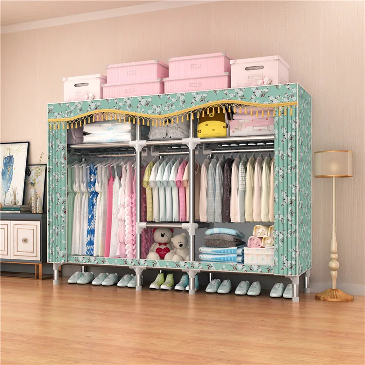 
Modern Non-Woven Fabric Portable and Foldable Home Closet Furniture Wardrobe Portable Design for small bedroom C1702 