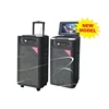 hot sale classic portable trolley battery active speaker box withUSB/SD/DC/FM/DVD/Portable/With rechargeable battery