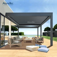 

Motorized Decorative Aluminum Gazebo Pergola Jardin With Adjustable Roof Louvers