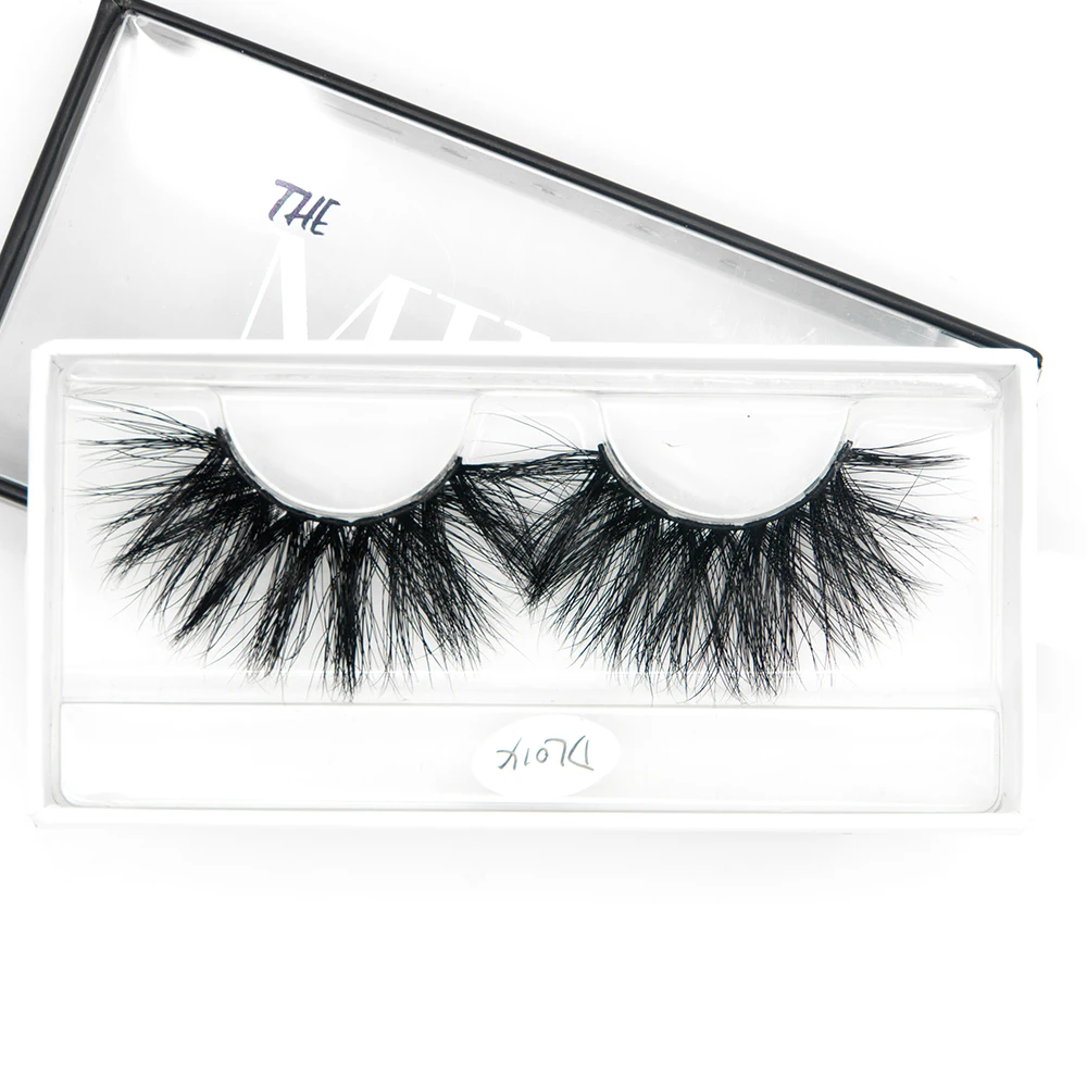 

Wholesale 100% real siberian 25mm 6d Mink Eyelashes private label eyelash packaging, Natural black