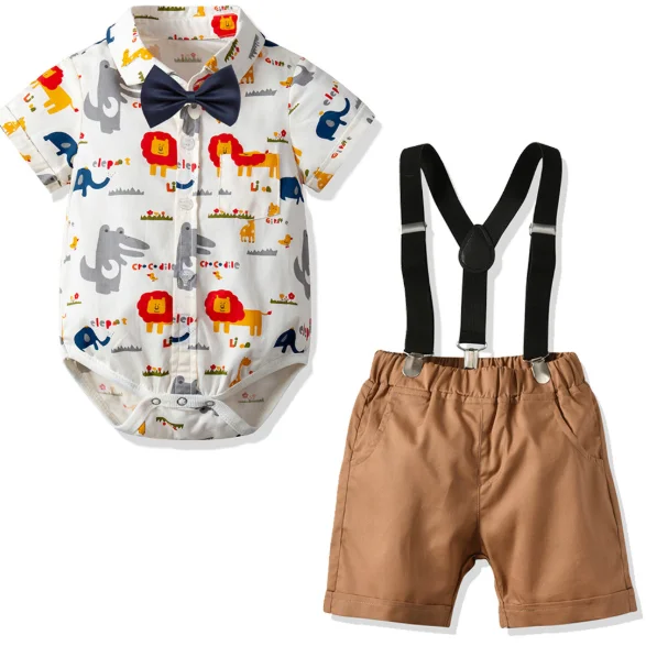 

Boy Clothing Summer Toddler Kids Boys Clothes Suit Print Shirt + Shorts Sets Outfits Child Clothing Y11470, Can follow customers' requirements