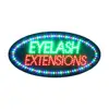 9*19'' Eyelash Extension LED Open Sign, Super Bright Advertising Display Board for Beauty Shop, Eyelash Extension