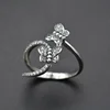 Wholesale Fashion Jewelry Women Two butterflies joined together s925 silver rings