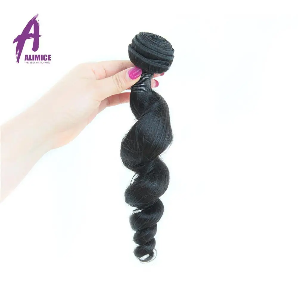 

natural loose wave cheap virgin peruvian human hair bundles with lace closure