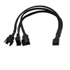 4 Pin PWM Female Fan Power Supply Cable to to 3X4 Pin Male PC Internal Motherboard Fan Power Extension Cord Cable