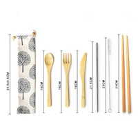 

Bamboo cutlery set/camping cutlery set/reusable flatware set dinning table set picnic utensils bamboo travel utensils set