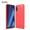 AT Ultra Light Carbon Fiber Shockproof Anti-ScrOEMch Brushed Silicone Grip Protective Phone Cover Case for Samsung Galaxy A70