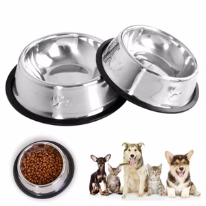 Image of Travel can bring pet dog cat outdoor food dishes bowl new dog cat bowl stainless steel