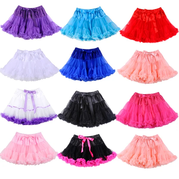 

Fluffy material tutu skirt for girls dress, More