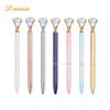 2019 factory new product big diamond light metal ball pen with high quality crystal for beautiful gift