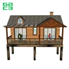 luxury prefab house wood frame, Russian pine timber modular house