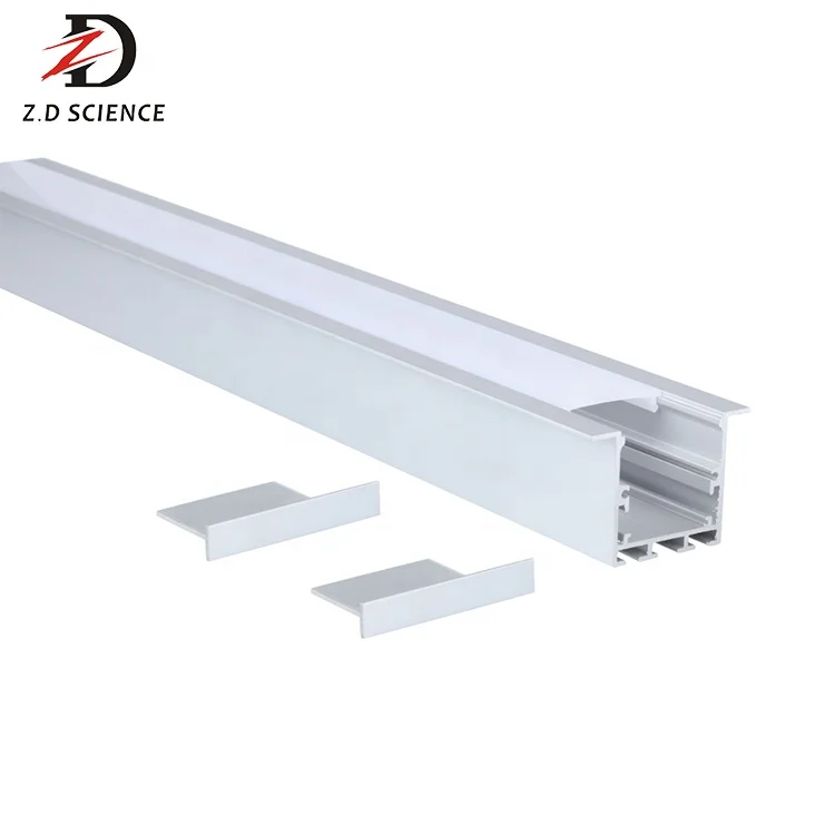 6063 Alloy Recessed LED Profile Aluminum Extrusion Profile For LED Strip Light LED Rigid Bar Light LED Housing Fixture