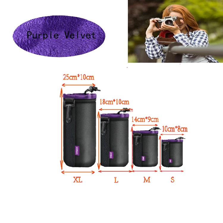 
hot sale Neoprene different size waterproof travel Conan camera bag lens sleeve pouch bag for camera lens protection 