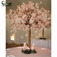 

Wedding table centerpieces Artificial cherry blossom tree/ indoor Usage mini sakura blossom tree Pink