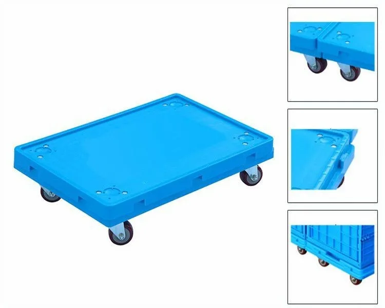 
4 Trolley Wheels Plastic Moving Pallet Plastic Tote Move Dolly 