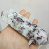 wholesale natural art rubellite red tourmaline double point stone Decoration