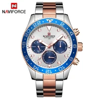 

NAVIFORCE 9147 Top Brand Luxury Chronograph Date Men's Watches Military Sport Male Clock Steel Strap Business Wrist Quartz Watch