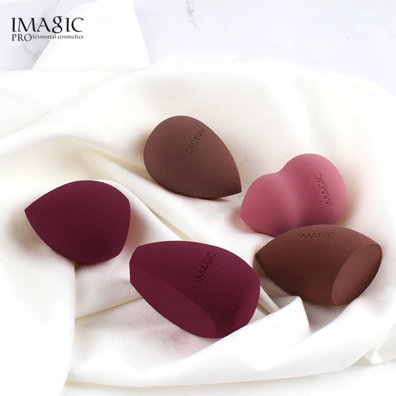 

IMAGIC newest facial sponge private label powder puff different colors and shapes makeup tool sponge applicator cosmetic sponge